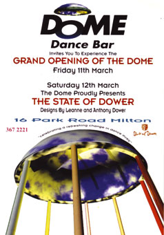 Dome Dance Bar poster to announce their opening